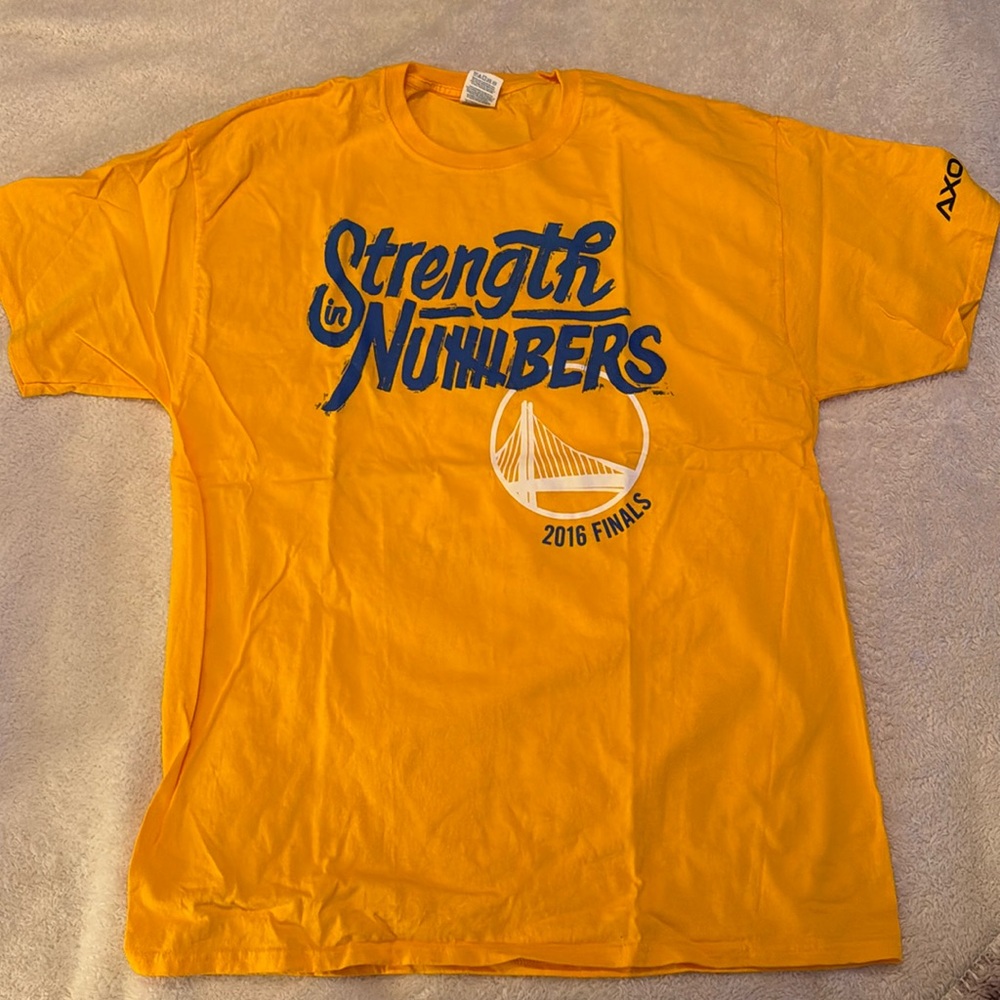 Golden State Warriors 2016 NBA Finals T-Shirt Printed Autographs Mens XL